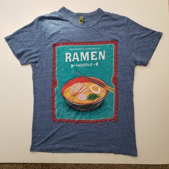 Men’s Ramen Noodles Blue Graphic T Shirt - Picture 2 of 3